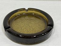 Top angled view showing entire ashtray, color and rests
