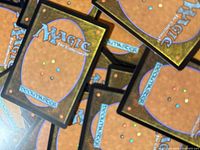 Rear faces of Magic: The Gathering cards showing card backs