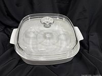 Dish with lid assembled