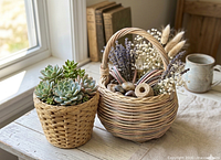 Caddy staged with succulents and dried flowers to show use (plants not included)