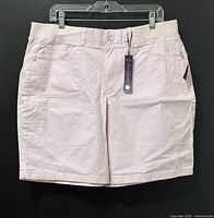 Front view of pink Gloria Vanderbilt skort