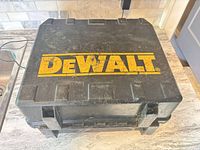 Exterior of black DeWalt hard case
