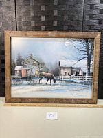 Front view showing artwork, frame, signature