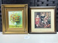 Both framed artworks side by side