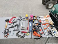 Overall view of all tools laid out on table