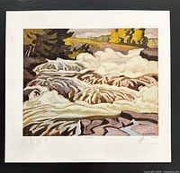 Front view of lithograph showing image, title, numbering and initials