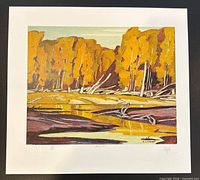 Full view of lithograph with margins showing title, edition number and artist initials