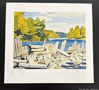 Full view of lithograph showing image, margins, inscriptions and edition marks