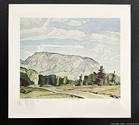 Full view of lithograph showing margins and print