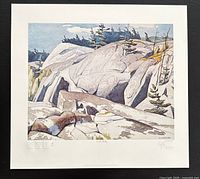 Full view of signed numbered lithograph on 11x13 in sheet