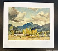 Full view of lithograph on white background showing title, edition number and initials