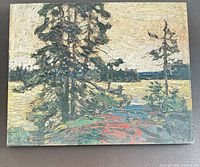 Front view of Algonquin lithograph panel