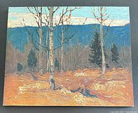 Front view of textured lithograph panel showing full artwork