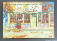 Front view of textured lithograph panel