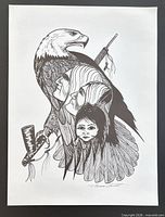 Full view of the signed print on white background