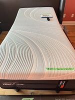 Top view of Tempur-Pedic Twin XL mattress on adjustable base