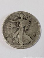 Obverse of 1942 Walking Liberty half dollar