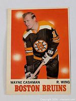 Front of Wayne Cashman 1970-71 OPC card