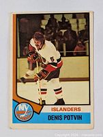 Front view of Denis Potvin rookie card