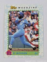 Front view of 1990 Topps Magazine Bo Jackson card