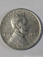 Obverse showing Abraham Lincoln portrait and dates