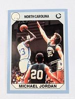 Front of Michael Jordan card showing action photo and border