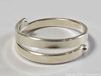 Full view of sterling silver open band ring