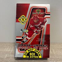 Front of 2001-2002 Upper Deck MVP blaster box