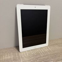 Front view of iPad showing white bezel and black screen