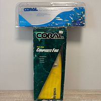 Front view showing boxed fins and blister-pack snorkel