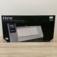 Front of iHome iConnect media keyboard retail box