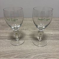 Both Irish coffee glasses full view