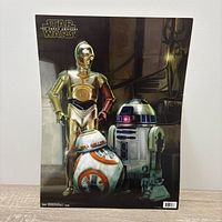 Front view of full poster showing C-3PO, R2-D2, BB-8 artwork