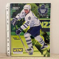 Front cover of Toronto Maple Leafs official magazine with Tomas Kaberle image and pricing
