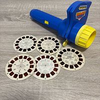 Projector with five reels laid out