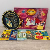 Front view showing tray, storage box and seven record/book sets