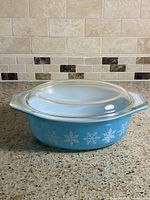 Casserole dish with lid, front view