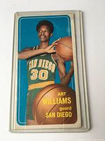 Front of 1970 Topps Art Williams tall boy card in sleeve