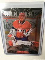 Front of card in sleeve showing player image and Rookie Gems branding