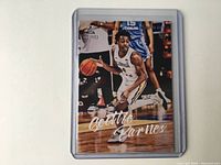 Front of Scottie Barnes rookie card in sleeve