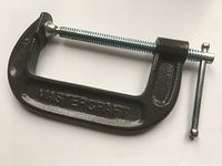 Overall view of Mastercraft C-clamp, brand cast in body
