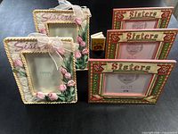 Front view of all frames and mini book