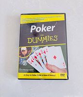 Front cover of sealed Poker for Dummies DVD case