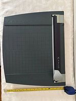 Top view showing full 16x19-inch base with ruler and grid