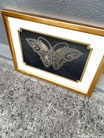 Full view of framed butterfly art