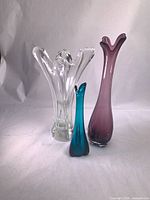 Front view of all three vases upright