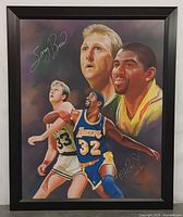 Full view of framed signed poster