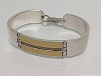 Top view showing cream enamel panel and rhinestone row