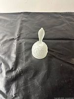 Full view of frosted glass bell with handle