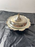 Assembled dish with lid on base